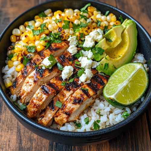 Street Corn Chicken Rice Bowl Recipe