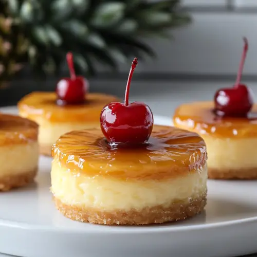 Mini Pineapple Upside-Down Cheesecakes