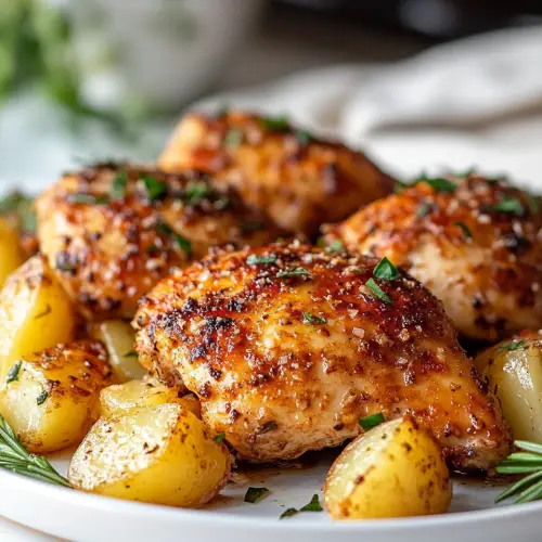 Crockpot Garlic Parmesan Chicken and Potatoes for Busy Weeknights
