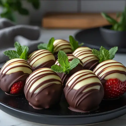 Chocolate-Covered Cheesecake Strawberries