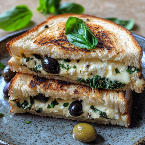 Feta & Olive Grilled Cheese Sandwich