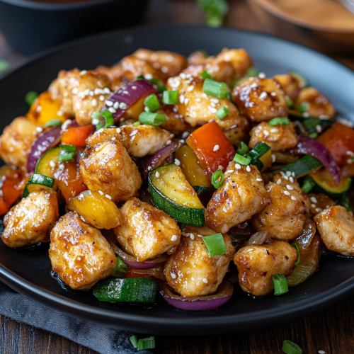 Air Fryer Hibachi Chicken & Vegetables