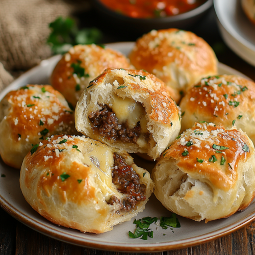 Quick Garlic Parmesan Cheeseburger Bombs Recipe