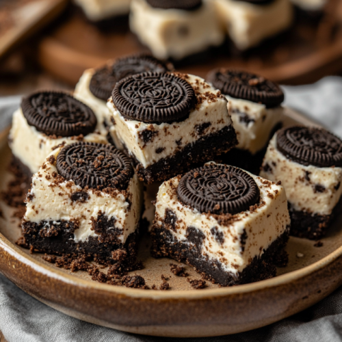 No-Bake Cookies and Cream Cheesecake Bites