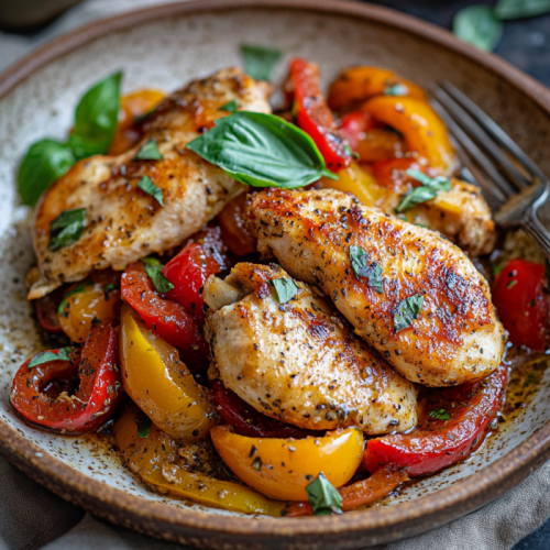 Savory Italian Chicken with Peppers and Meat