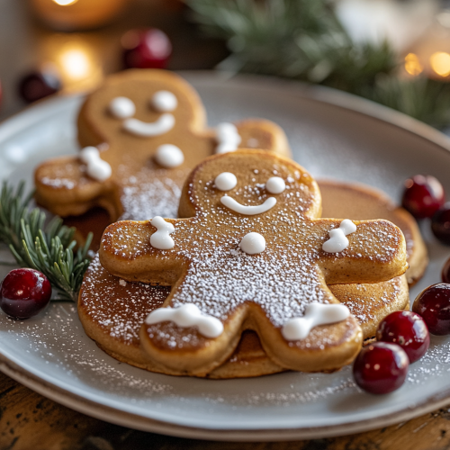 Gingerbread Men Pancakes