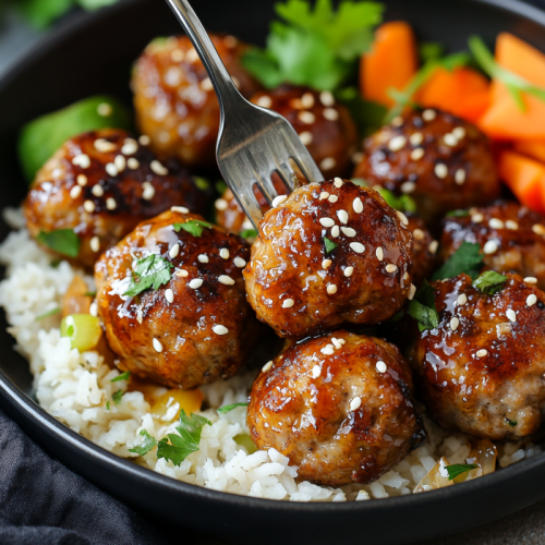 Honey Garlic Turkey Meatballs Recipe