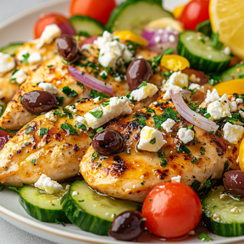 Zesty Greek Chicken with Lemon and Feta: A Bright and Refreshing Meal