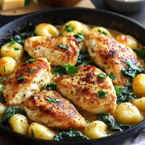 Garlic Chicken Gnocchi Skillet