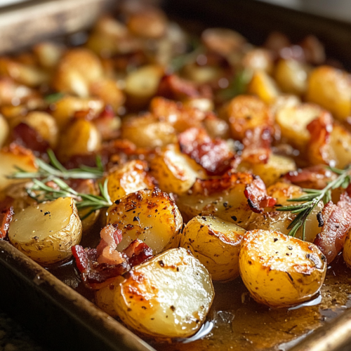 Honey Bacon Roasted Potatoes