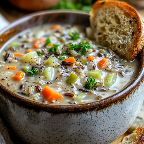 Cozy Autumn Wild Rice Soup