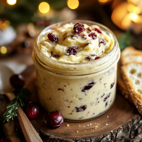 Christmas Honey Butter with Cranberries