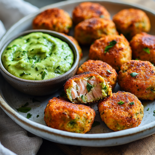 Baked Salmon Meatballs with Avocado Sauce: A Nutritious and Delicious Start to Your Day