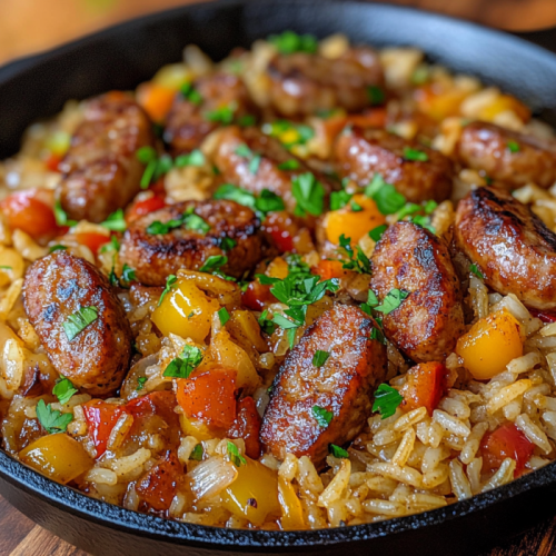 Cajun Sausage and Rice Skillet (One-Pan Dinner in 30 Minutes!)