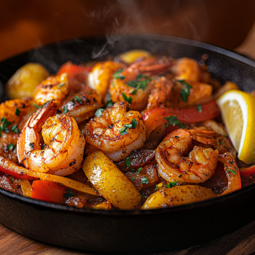 Delicious Cajun Shrimp Bake