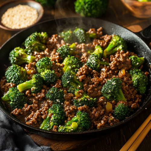 Ground Beef and Broccoli Stir-Fry