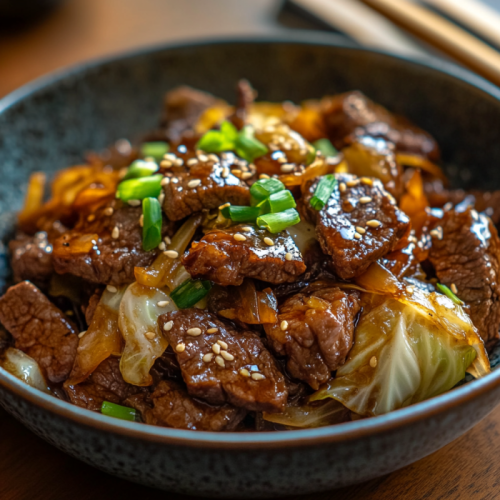 Stir-Fried Beef and Cabbage