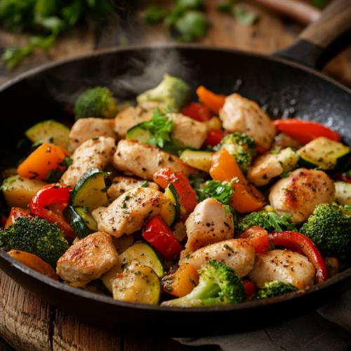 Healthy Chicken and Vegetables Skillet