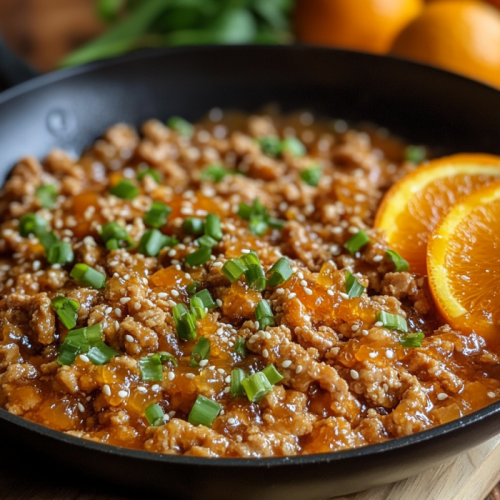 Ground Orange Chicken (1 Pan!)