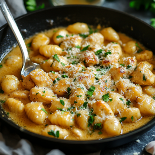 Garlic Chicken Gnocchi Skillet
