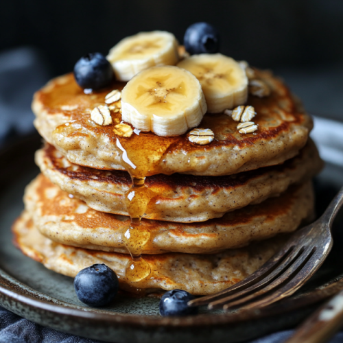 3-Ingredient Banana Oatmeal Pancakes