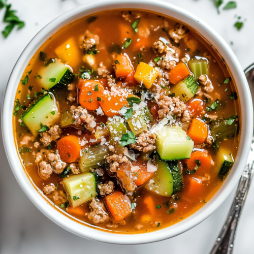 Italian Ground Turkey Vegetable Soup (30 Minutes!)