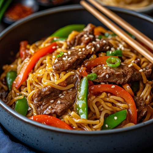 Hoisin Beef Noodles: A Flavorful, Savory Delight