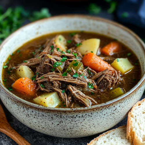 Comforting Pot Roast Vegetable Soup