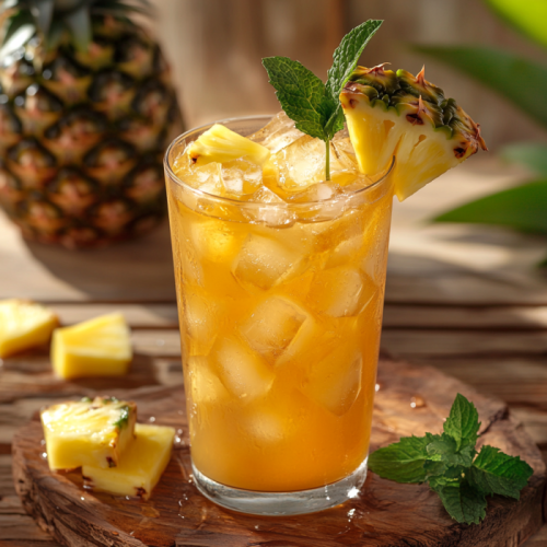 Homemade Pineapple Iced Tea