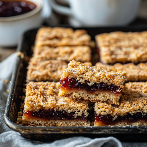 Flavorful Sourdough Discard Jam Bars