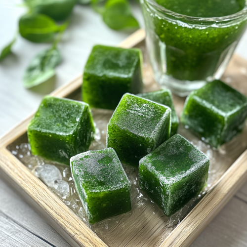 Tasty Green Smoothie Ice Cubes