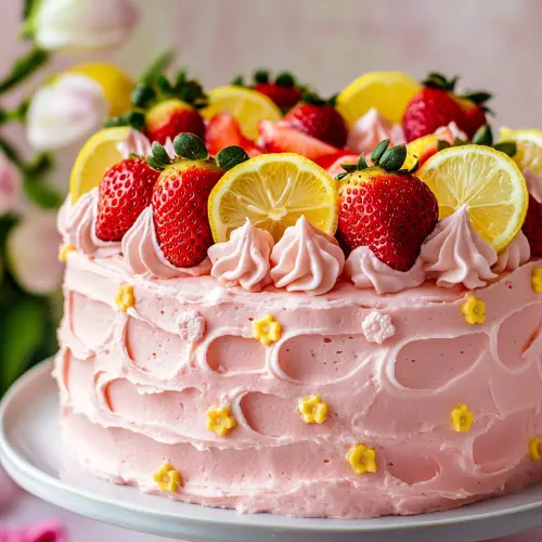 Mother’s Day Cake Ideas | Easy Strawberry Lemon Cake Recipe