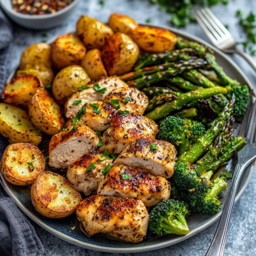 Sheet Pan Garlic Butter Chicken and Veggies