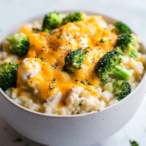 One-Pot Cheesy Chicken, Broccoli, and Rice