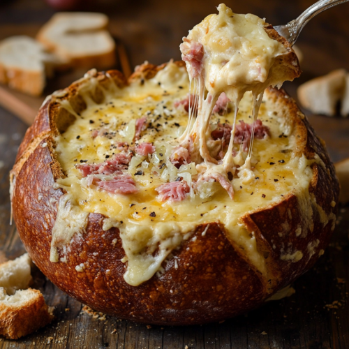 Reuben Dip in a Rye Bread Bowl