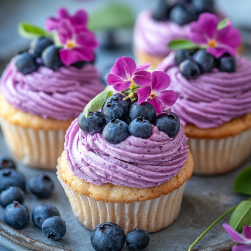 Blueberry Lemon Cheesecake Cupcakes