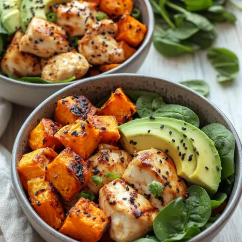 Chicken and Sweet Potato Bowls for Two